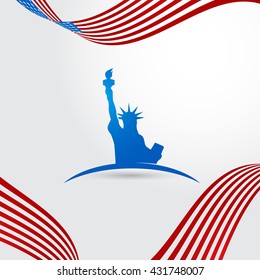 4th july Abstract American flag background for Independence Day
