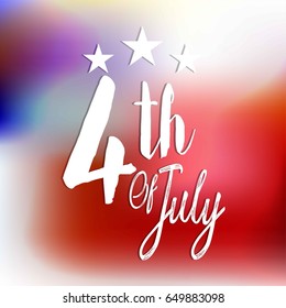 4th of July - Abstract Flag Design - Independence Day in the United States of America