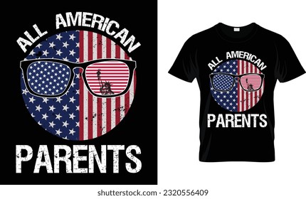 4th of July All American Family Matching shirts, Happy Independence Day Shirts, Holiday, Banner, T-shirt print.