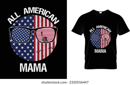 4th of July All American Family Matching shirts, Happy Independence Day Shirts, Holiday, Banner, T-shirt print.