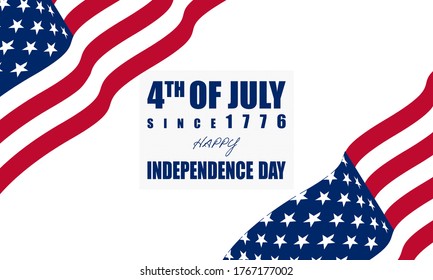 4th of July America Independence Day background. Poster, template, greeting card, banner