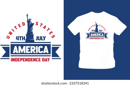 4th July America independence day t shirt editable template