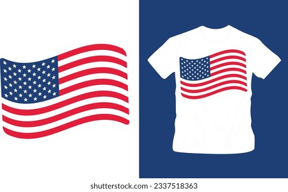 4th July America independence day t shirt editable template