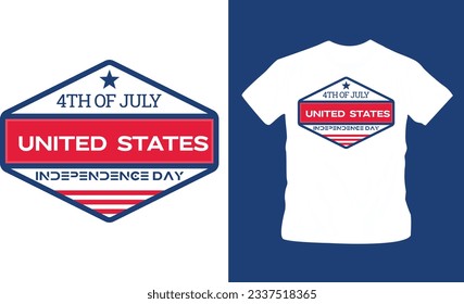 4th July America independence day t shirt editable template