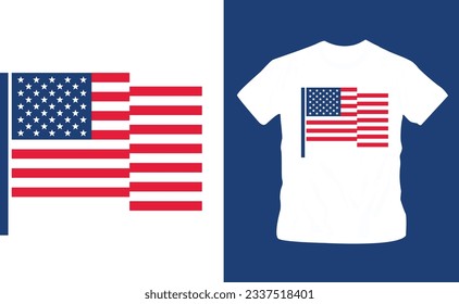 4th July America independence day t shirt editable template