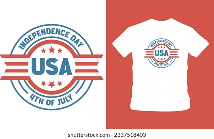 4th July America independence day t shirt editable template