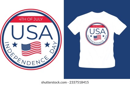 4th July America independence day t shirt editable template