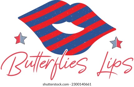4th of July American Flag Inserted Sublimation Print Graphics for Print on Demand Industry and Printing Business. Red Blue USA Patriotic Symbol on White Background to Celebrate Independence Day.