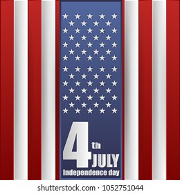 4th of July, American inde...ext and message design.