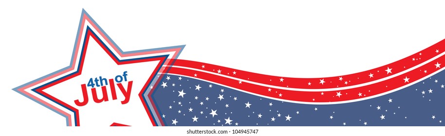 4th of july American independence day. Vector illustration, eps 10