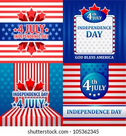 4th July American Independence Day vector design