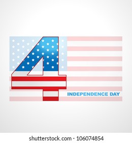 4th july american independence day vector
