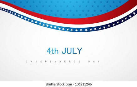  4th july american independence day stylish vector