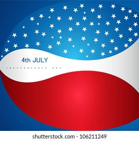 4th july american independence day vector shiny background