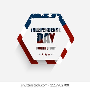 4th of july American independence day greeting card.