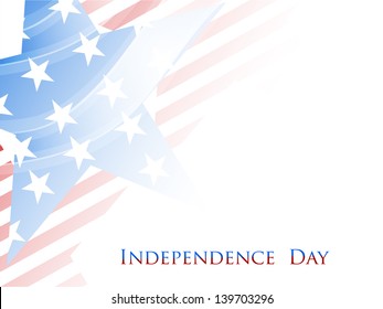 4th of July, American Independence Day grungy background with star in national flag colors.