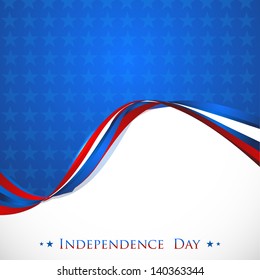 4th July, American Independence Day wave background.