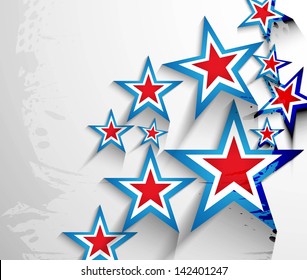 4th of July American Independence Day stars background vector