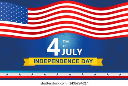 4th July, American Independence Day celebration background, vector illustrator ep3