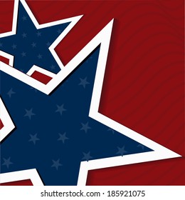 4th July, American Independence Day vector background with star.