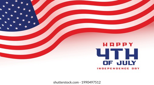 4th of july american independence day flag banner