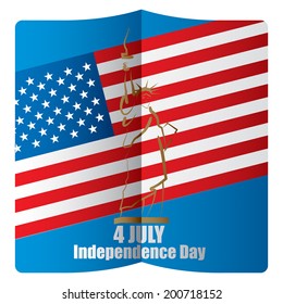 4th of July American independence day, abstract vector illustration