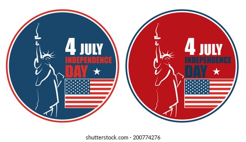 4th of July American independence day, abstract vector illustration 