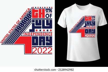 4th  july  American Independence Day vector illustration typographic design USA