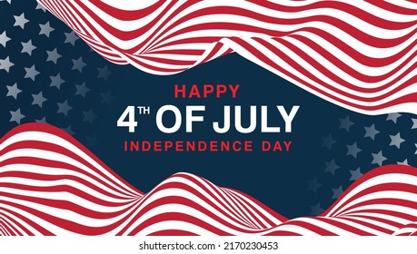 4th of July, American Independence Day celebration banner background