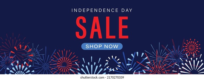 4th of July, American Independence Day banner for sale, discount, advertisement, web