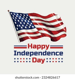 4th of july american independence day banner template. fourth of july celebration vector illustration.