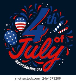4th of July American Independence Day illustration