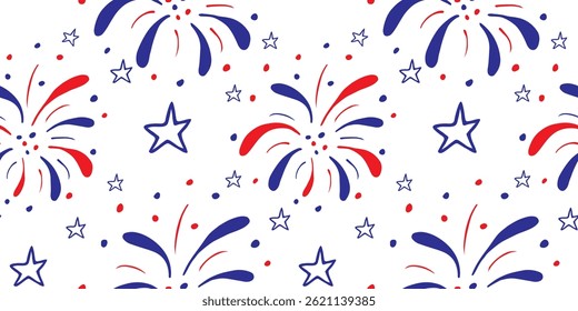 4th of July American Independence Day. Happy Independence Day. Pattern Background