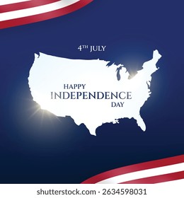 4th of July American Independence Day celebration background design template. Celebrate American independence day on 4th July.