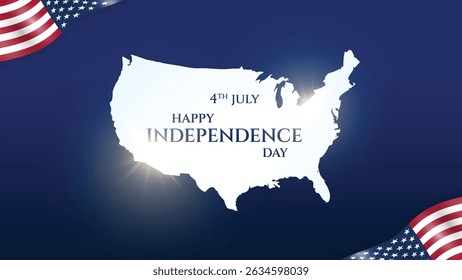 4th of July American Independence Day celebration background design template. Celebrate American independence day on 4th July.