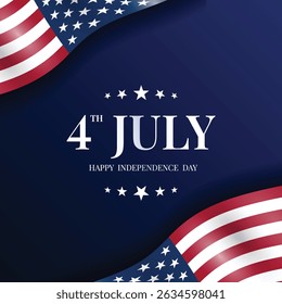 4th of July American Independence Day celebration background design template. Celebrate American independence day on 4th July.