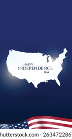 4th of July American Independence Day celebration background design template. Celebrate American independence day on 4th July. 4th of July independence day USA Flag waving vector design.