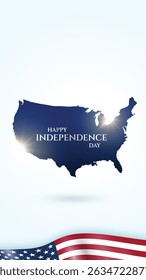 4th of July American Independence Day celebration background design template. Celebrate American independence day on 4th July. 4th of July independence day USA Flag waving vector design.