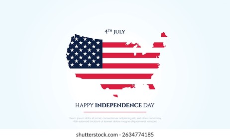 4th of July American Independence Day celebration background design template. Celebrate American independence day on 4th July. 4th of July independence day USA Flag waving vector design.