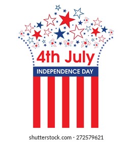 4th July American Independence Day design.