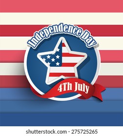 4th of july American independence day badges. Vector illustration.