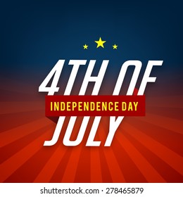 4th of july American independence day badge. Vector illustration.