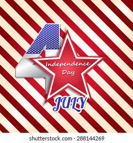 4th Of July American Independence Day Vector Illustration