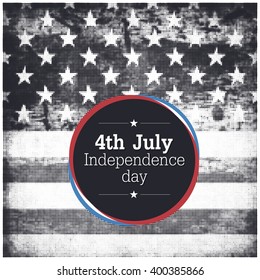 4th of july American independence day poster. Halftone american flag background