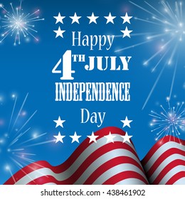 4th of July, American Independence Day celebration background with fire crackers. July fourth