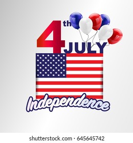 4th july American independence day design Vector illustration