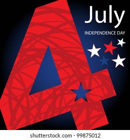 4th July American Independence Day design.