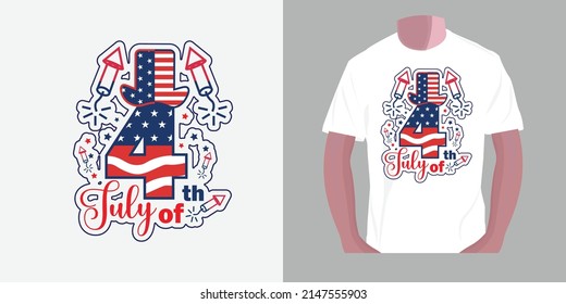 4th of july. 4th of July American independent day t-shirt design 