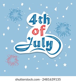 4th July American occasional day's vector illustration 
