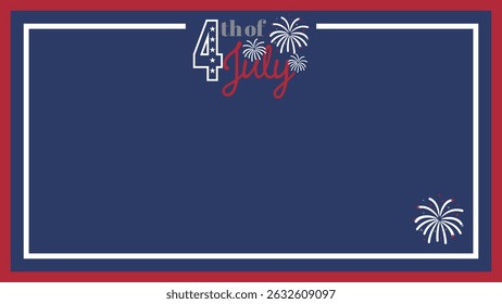 4th of July. Americana Background Pattern. Vector Template For Banner